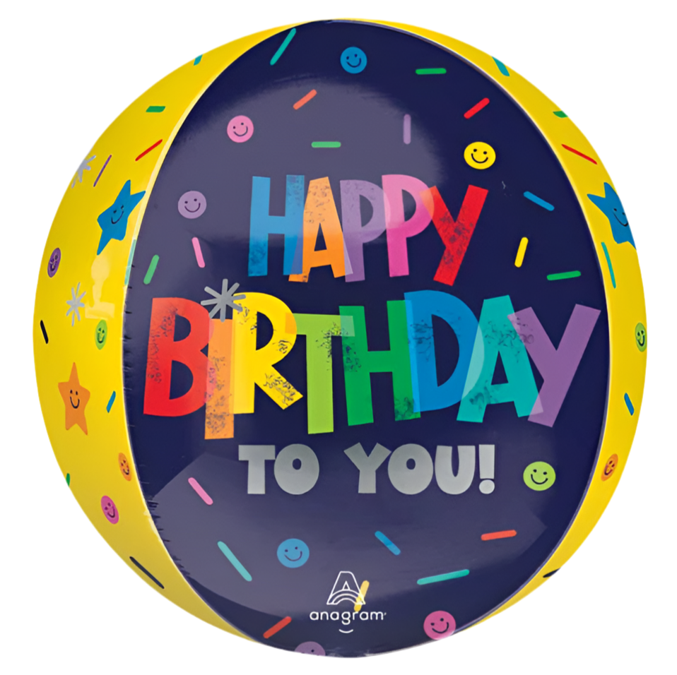 Anagram 15" Happy Birthday Bold Orbz